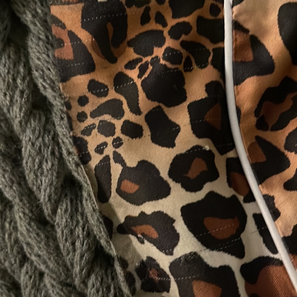 adidas Leopard Print Wide Leg Pants Set in Brown and Black - Picture 6 of 10